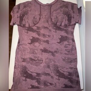 Athleta Camouflage Short Sleeve Top - Purple